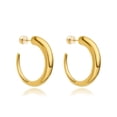 thumbnail image 1 of JUSTJANDM Stainless Steel Gold Chunky Large Hollow Hoops Earrings for Women,Minimalist and Chic Open hypoallergenic Earrings Lightweight Big Hoop Earring for Sensitive Ears, 1 of 7