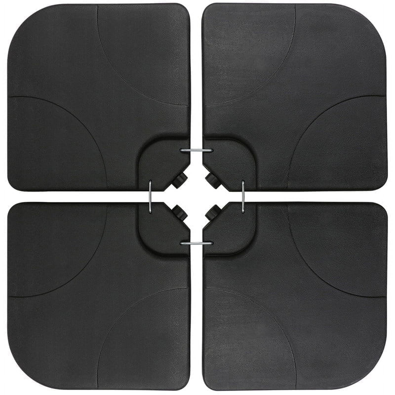 JUSTLET 10' 230lbs 4-Pieces Outdoor Hanging Offset Cantilever Umbrella Base for Patio(No Umbrella), Black