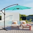 thumbnail image 1 of JUSTLET 10' Outdoor Hanging Offset Cantilever Umbrella for Patio(No Base), Turquoise, 1 of 9