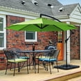 thumbnail image 1 of JUSTLET 10ft Heavy Duty Patio Hanging Offset Cantilever Patio Umbrella W/ Base Included, Apple Green, 1 of 12