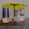 thumbnail image 1 of JUSTLET 11' Outdoor Patio Market Solar Umbrella w/ LED Lights for Garden, Yellow, 1 of 6