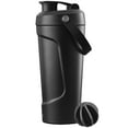 thumbnail image 1 of JUSTLET 26oz Insulated Stainless Steel Blender Shaker Bottle with One Mixing Ball, Black., 1 of 8