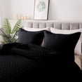 thumbnail image 1 of JUSTLET 3-Piece Black Quilt Bedding Sets, Queen, 1 of 7