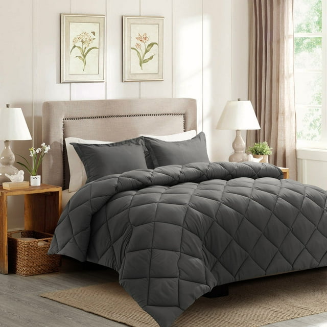 JUSTLET 3 Pieces Queen Comforter Set, Bed in A Bag, Machine Washable