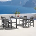 thumbnail image 1 of JUSTLET 5 PC Outdoor Patio Furniture Set, Patio Dining Sets, 4 Chairs and 1 Table, Gray, 1 of 10