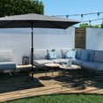 thumbnail image 1 of JUSTLET 6.5' x 10' Rectangular Patio Umbrellas, Outdoor Umbrella for Chair, Gray, 1 of 9