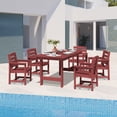 thumbnail image 1 of JUSTLET 6 PC Outdoor Patio Furniture Set, Patio Dining Sets, 5 Chairs and 1 Table, Red, 1 of 10