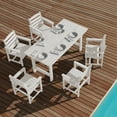 thumbnail image 1 of JUSTLET 6 PC Outdoor Patio Furniture Set, Patio Dining Sets, 5 Chairs and 1 Table, White, 1 of 10