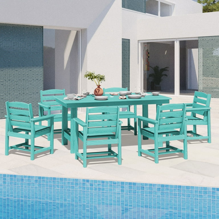 JUSTLET PC Outdoor Backyard Dining Set, Chairs Table