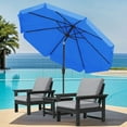 thumbnail image 1 of JUSTLET 9ft Outdoor Patio Umbrella with Push Button Tilt and Crank Sysytem, Round Umbrella for Garden, Poolside, Deck and Backyard, Royal Blue, 1 of 9