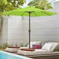thumbnail image 1 of JUSTLET 9' Outdoor Market Patio Umbrella W/ Push Button Tilt And Crank, Apple Green, 1 of 9