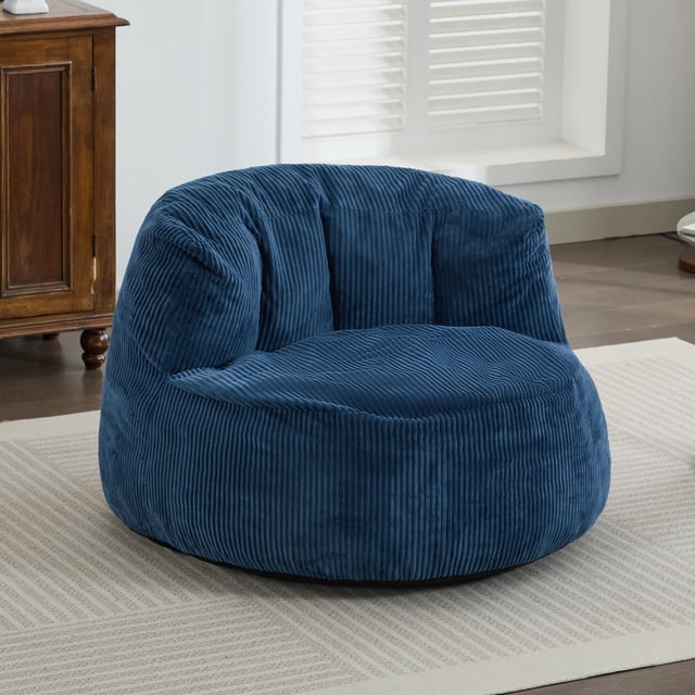 JUSTLET Accent Chair, Bean Bag Chair with Backrests and Corduroy Fabric