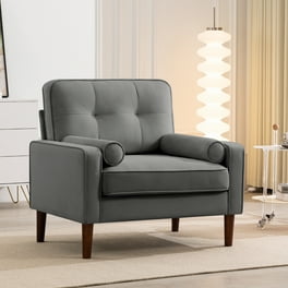Weston Home Skagway Velvet Tufted Modular Accent Chair with Pillow Back Taupe Walmart