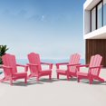 thumbnail image 1 of JUSTLET Adirondack Chair, 4PC Plastic Folding Outdoor Patio Chairs, Outside HDPE Chairs for Lawn, Yard, Light Pink, 1 of 9
