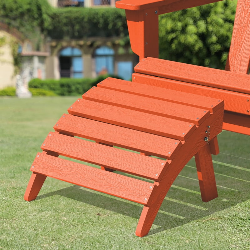 JUSTLET Adirondack Chair Folding Ottoman Footrest, Plastic Foot Stool