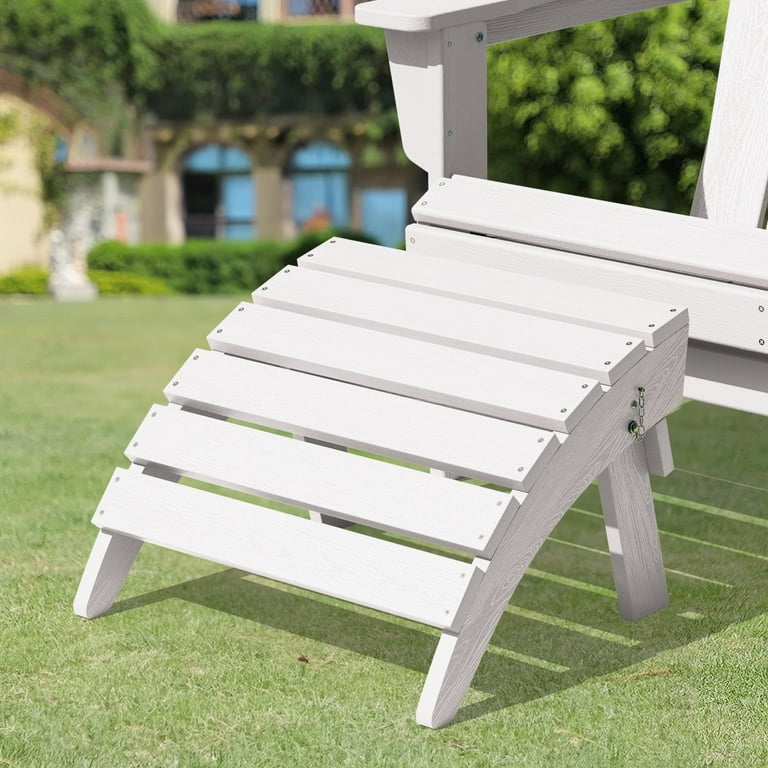 Foot Rest MXIMU Folding Adirondack Ottoman, Plastic Adirondack