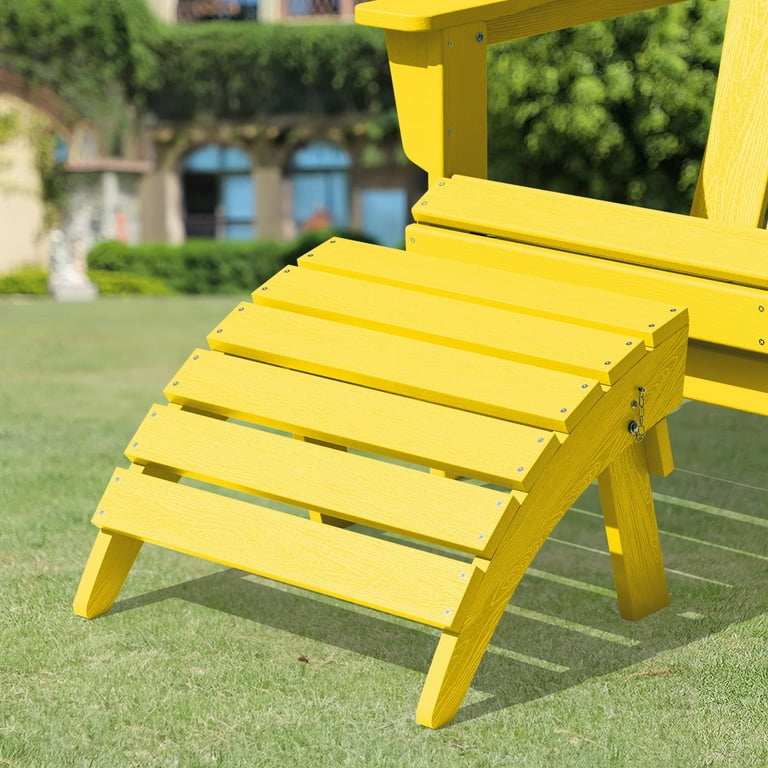 Folding Ottoman Adirondack Chair Footrest Plastic Small Outdoor