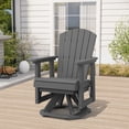 thumbnail image 1 of LOYALICE Adirondack Swivel Glider Chair, HDPE Resin Rocking Glider Chair, Gray, 1 of 8