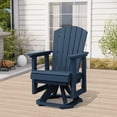 thumbnail image 1 of LOYALICE Adirondack Swivel Glider Chair, HDPE Resin Rocking Glider Chair, Navy Blue, 1 of 8