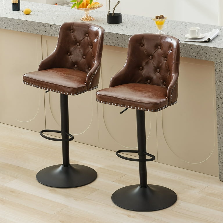 Bar stool leather cushion on sale