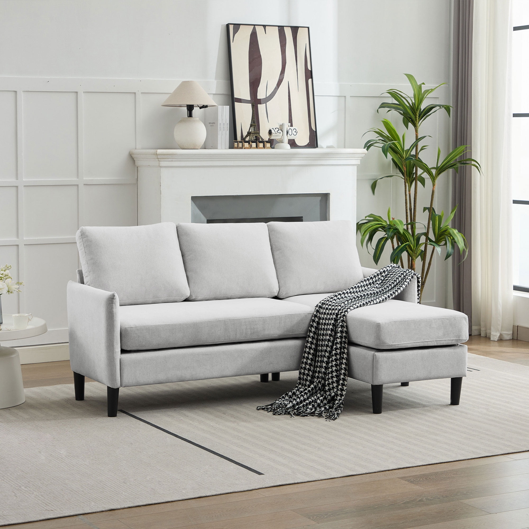 Chic Home Fulla Linen Modern Contemporary Left Facing