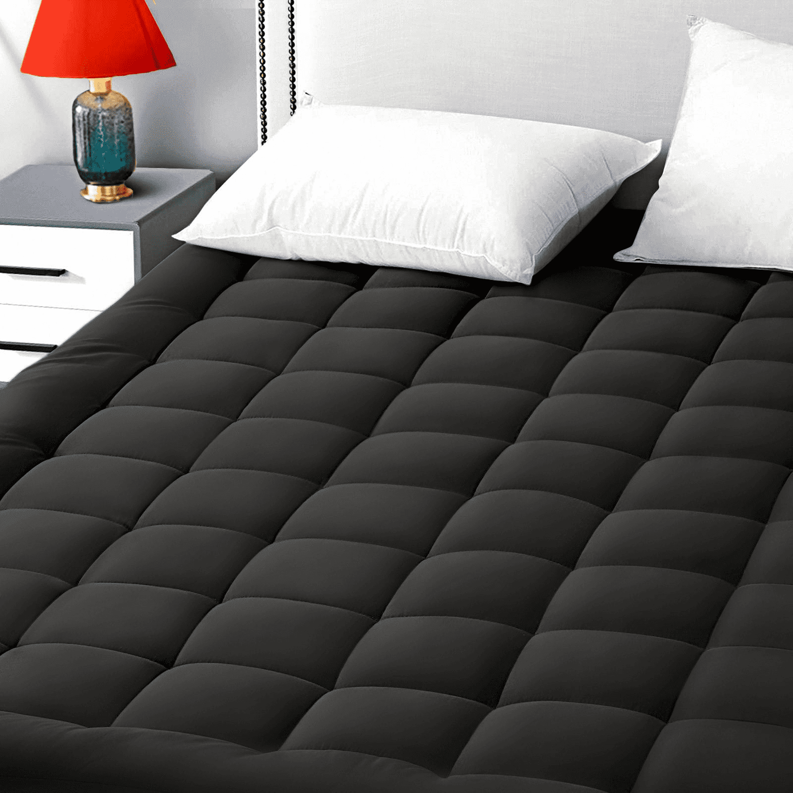 JUSTLET Full Size Mattress Pad, Cooling and Breathable Mattress Topper