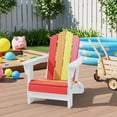 thumbnail image 1 of JUSTLET Kids Foldable Adirondack Chair, Lightweight HDPE Outdoor Chair, Weather-Resistant, Portable,Red-to-Pink Gradient, 1 of 8