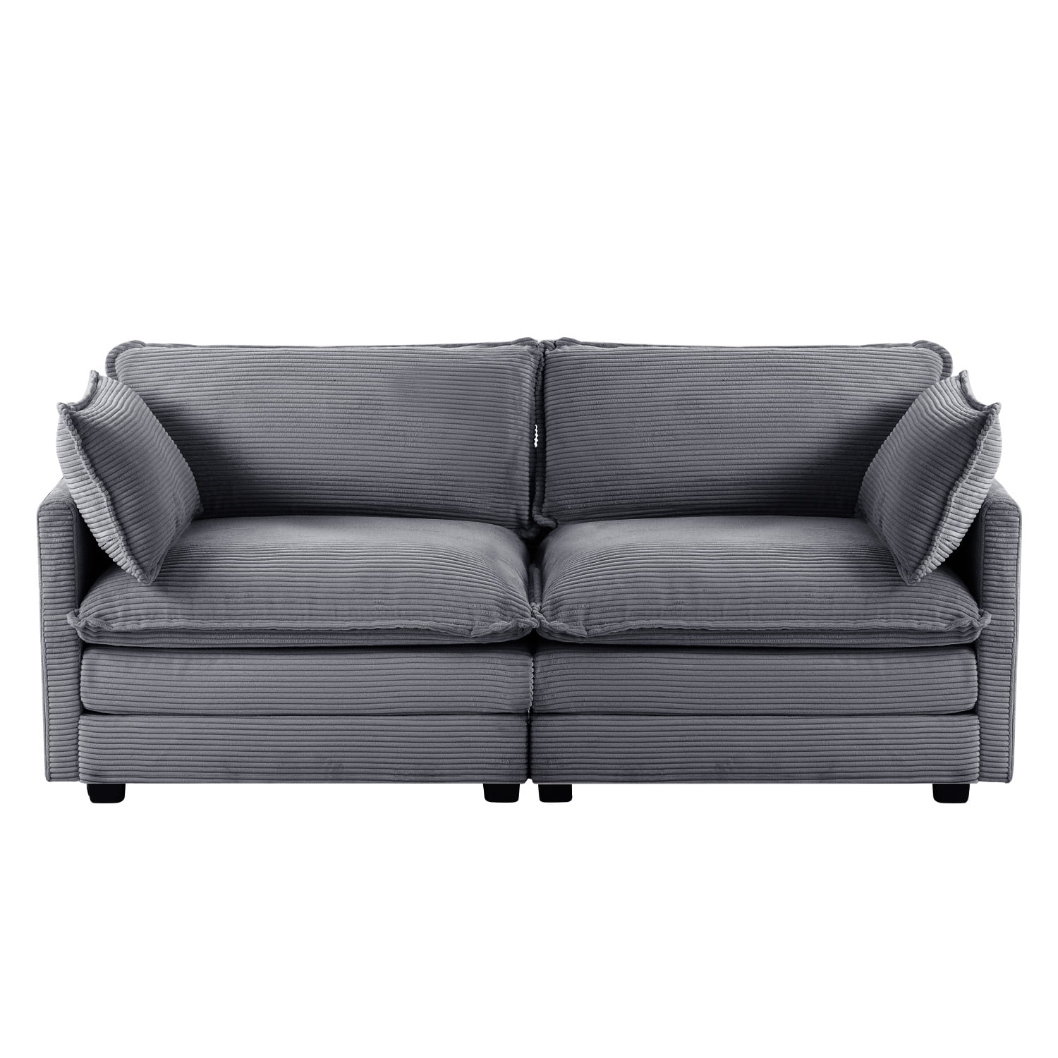JUSTLET Loveseat Sofa, Corduroy 2 Seater Sofa Couch for Living Room ...