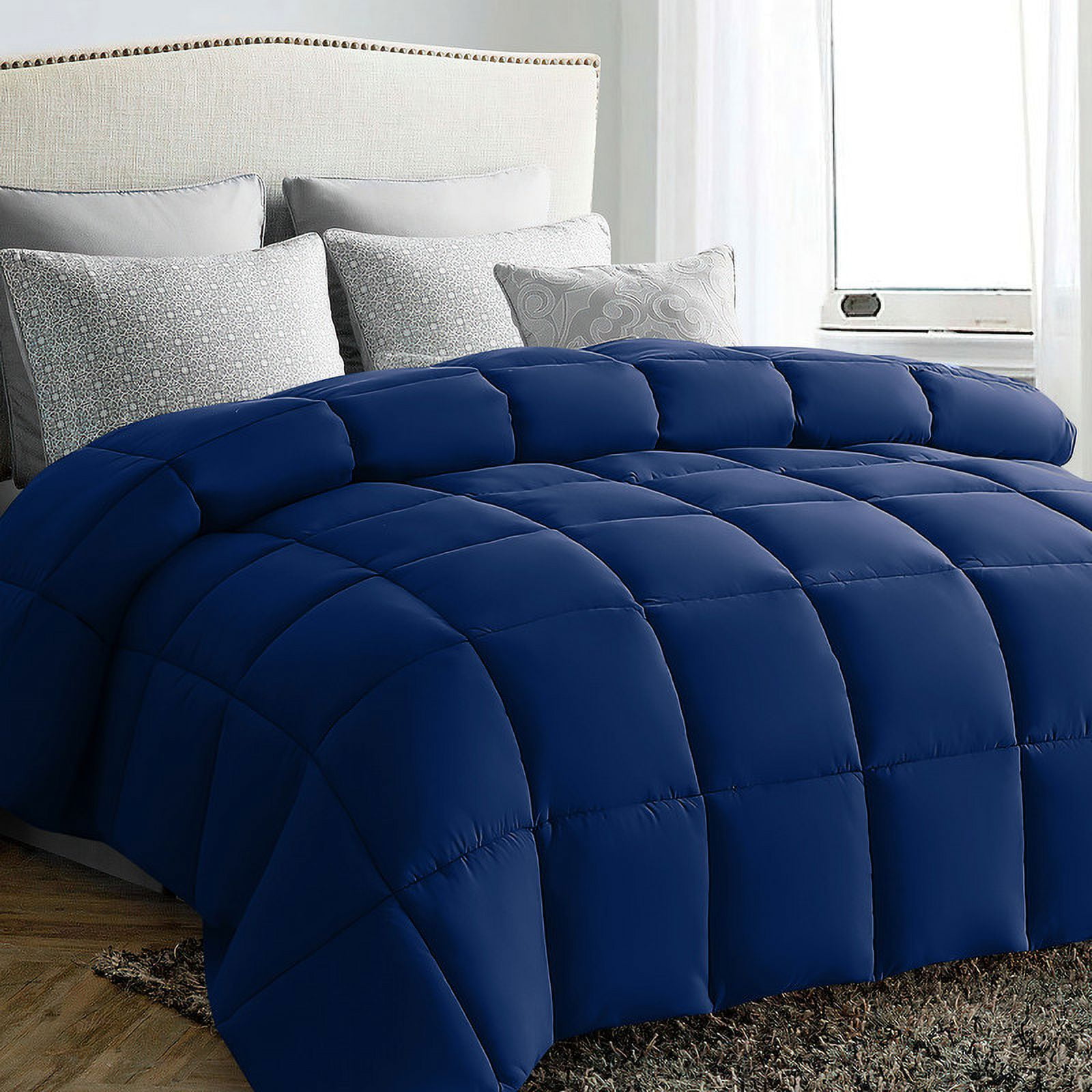 Navy Blue Queen Size Down Alternative Microfiber Comforter