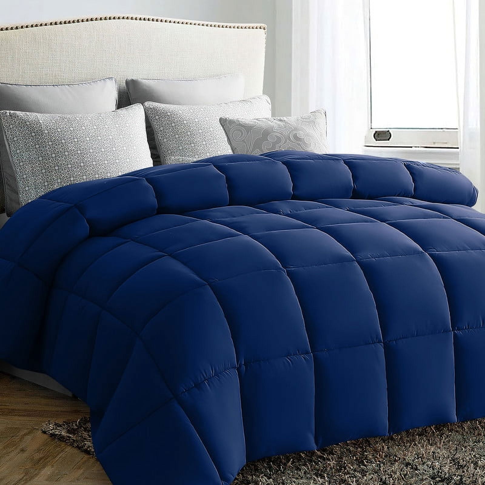 Navy Blue Twin Down Alternative Microfiber Comforter