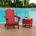 JUSTLET Outdoor Cooler Table and Chair Sets, Outdoor Side Table with 2