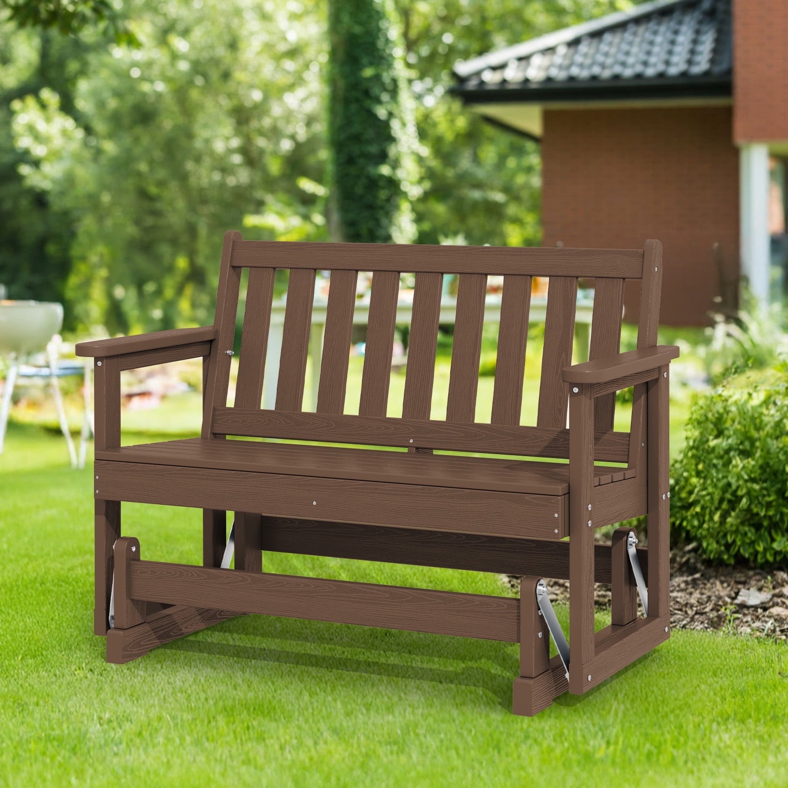Bench Swing Rocker LOYALICE Outdoor Glider Rocking Chair,2 Person Bench Swings for Outside ...