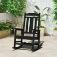 thumbnail image 1 of LOYALICE Outdoor High Back Porch Rocking Chair,HDPE Oversized Adirondack Slat Rocker Chairs for Patio,Garden,Lawn,Balcony,Black, 1 of 8
