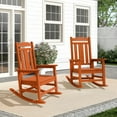 thumbnail image 1 of LOYALICE Outdoor High Back Porch Rocking Chair Set of 2,HDPE Oversized Adirondack Slat Rocker Chairs for Patio,Garden,Lawn,Balcony,Dark Orange, 1 of 9