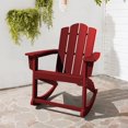 JUSTLET Outdoor Patio Chair, HDPE Plastic Rocking Adirondack Chair
