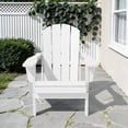 thumbnail image 1 of LOYALICE Outdoor Patio Chair, HDPE Plastic Adirondack Chair, White, 1 of 11