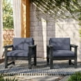 thumbnail image 1 of POTATO Outdoor Patio Furniture Set,2 Pieces Outdoor Chairs,HDPE Sofa Conversation Set, Weather Resistant,Gray, 1 of 7