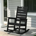 thumbnail image 1 of JUSTLET Outdoor Rocking Chair with Footrest, High Back HDPE Oversized Adirondack Slat Rocker for Patio,Garden,Lawn,Balcony, Black, 1 of 10