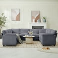 JUSTLET Oversized Modular Sectional Sofa, Large Corduroy Sectional