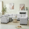 JUSTLET Oversized Modular Sectional Sofa, Large Corduroy Sectional
