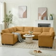 JUSTLET Oversized Modular Sectional Sofa, Large Corduroy Sectional