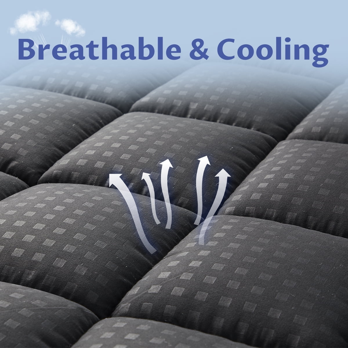 "JUSTLET Thick Pillow Top Cal King Mattress Pad, Cooling Breathable