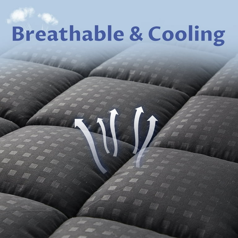 JUSTLET Quilted Fitted Queen Mattress Pad Pillow Top Mattress