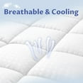 "JUSTLET King Bed Quilted Fitted Mattress Pad, Cooling Breathable