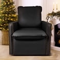JUSTLET Black Swivel Accent Chair for Living Room & Bedroom with