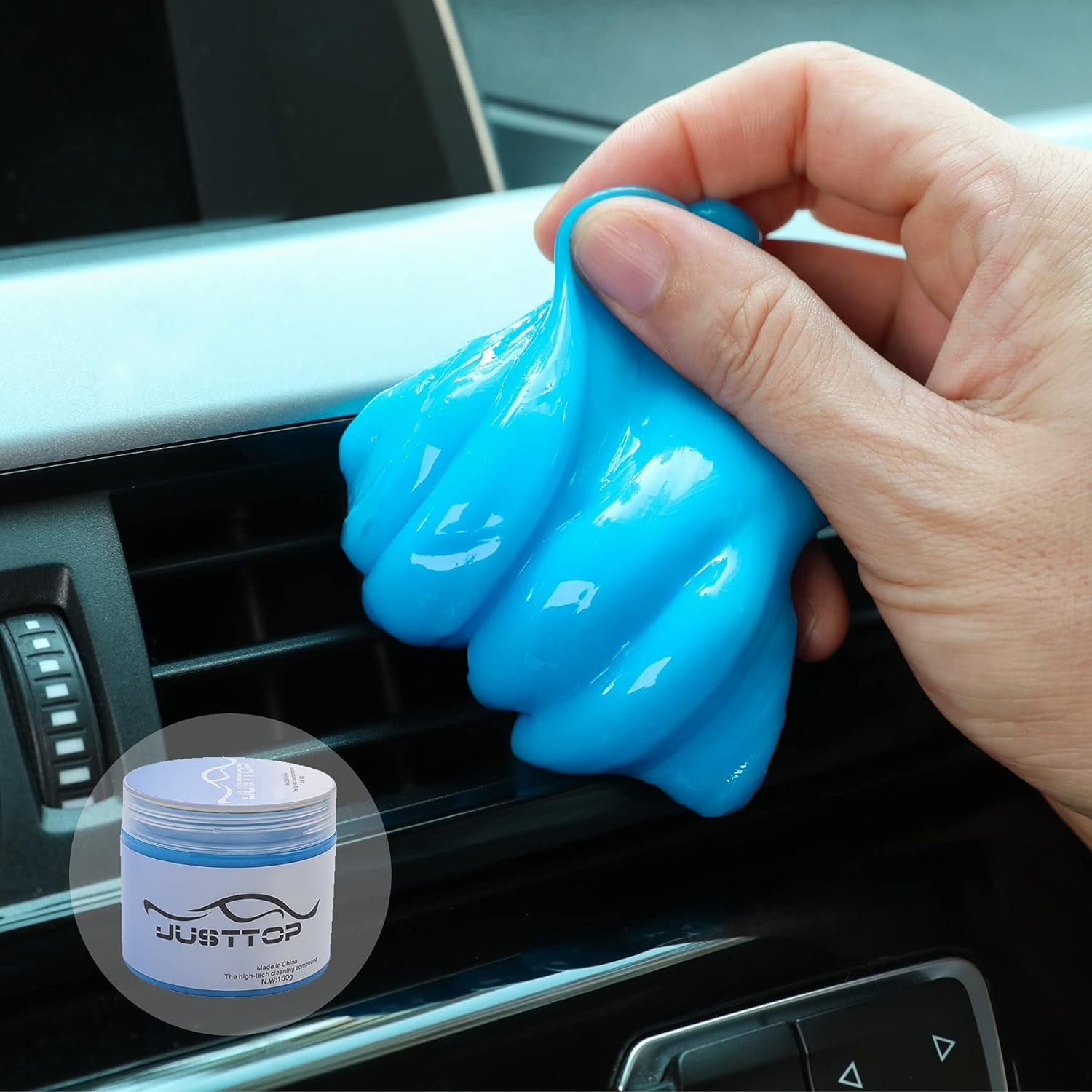 JUSTTOP Universal Cleaning Gel for Car Detailing Putty Gel Detail Tools Car Interior Cleaner Laptop Cleaner(Blue)