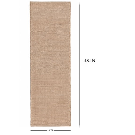 JUTE RUNNER WITH ANTI SKID BACKING FOR KITCHEN, ENTRYWAY, BEDROOM, LAUNDRYROOM, SIZE 18X48