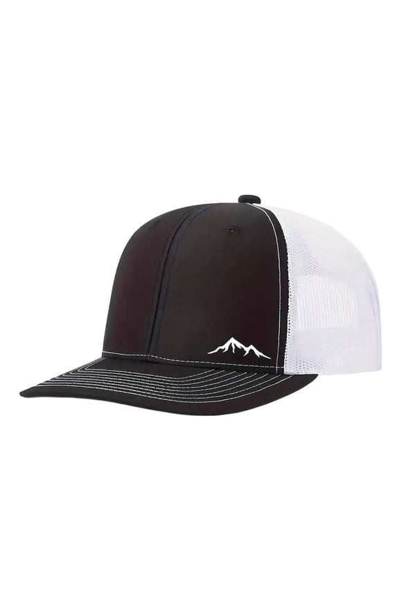 Mens Trucker Hat, Adjustable Snapback Quick Dry Breathable Mesh Outdoor Sport Baseball Cap White