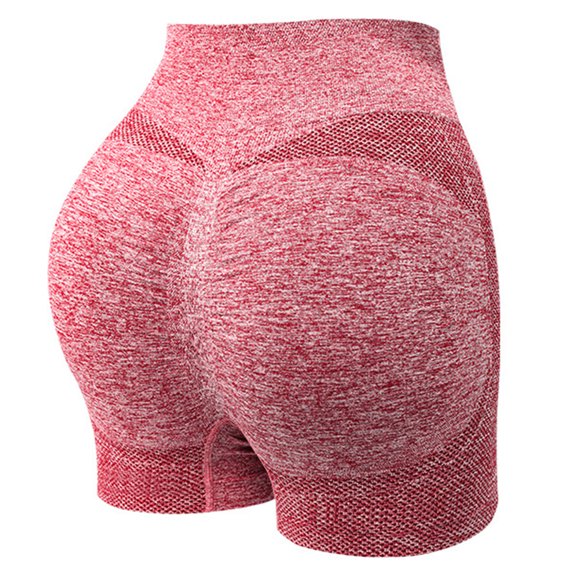 JUUNthy Womens Biker Shorts, Butt Lift Tummy Control Compression Seamless Stretch Yoga Workout Leggings Pink 2XL