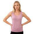 thumbnail image 1 of JUUNthy Womens Tank Tops, Wide Strap Built in Padded Bra Crewneck Casual Soft Basic Undershirts Pink 2XL, 1 of 9